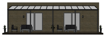 Preview: Überdachung mit VSG 8,76 mm matt, 10 x 4,5 m